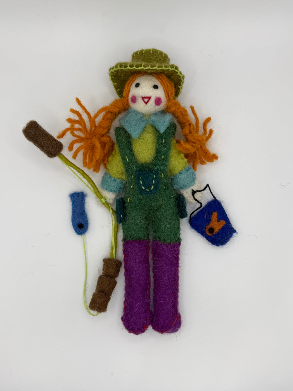 Fishing Female Ornament